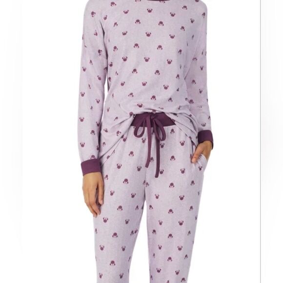 Disney Minnie Mouse 2pc Purple Cozy Long Sleeve Jogger Lounge Pajama Set, 3X - Picture 1 of 5